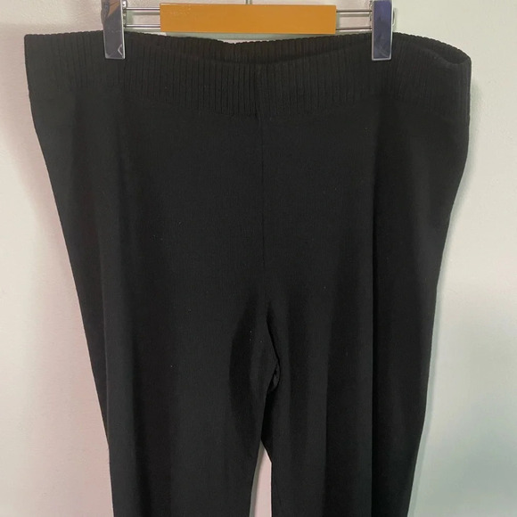 ASOS  Design Women’s Black Wide Leg Pants w Side Hem Split - Size 14 - Picture 5 of 8